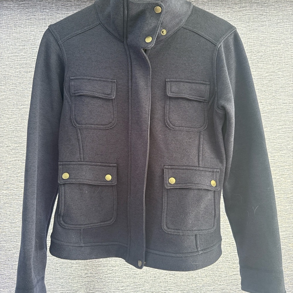 Patagonia Navy Blue Utility Jacket with Gold Buttons